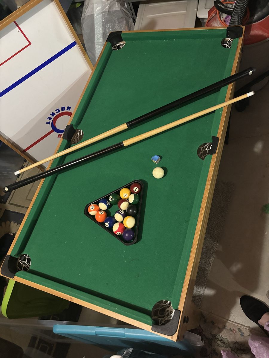 Multi-Game Table with Pool, Bowling, and Hockey