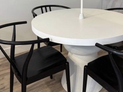 Modern 5 Black Wishbone Chairs from hearth and hand