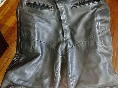 Heavy, high-quality leather riding pants. XXXL