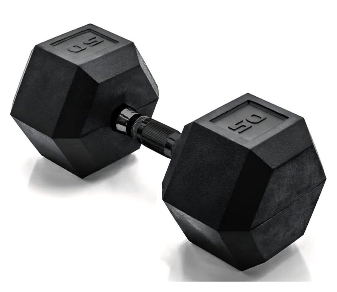 CAP Barbell Coated Hex Dumbbell Weight - Single | 50 lbs
