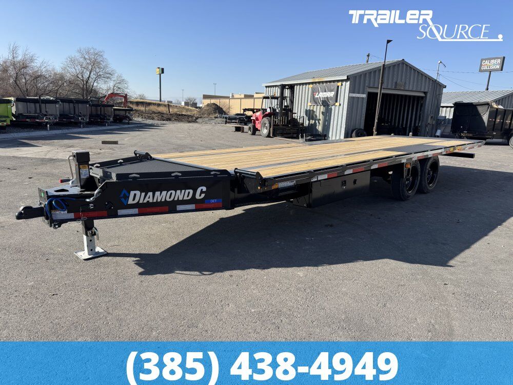 8.5x24 Diamond C DET 208 Deckover Tilt Trailer - 18K GVWR