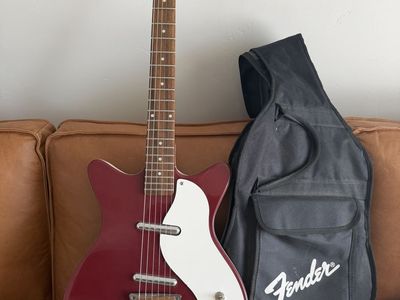 Danelectro 5DC59 Electric Guitar - Soviet Red, Double Cutaway, with Fender Gig Bag
