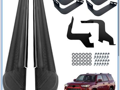 Black Running Boards for Toyota 4Runner (2010-2023) - Rust-Resistant Side Steps, 68.11in
