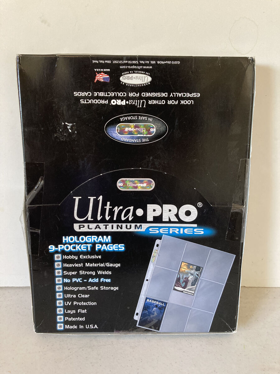 Ultra-Pro Platinum Series Hologram 9-pocket pages for trading card collection 100 pages