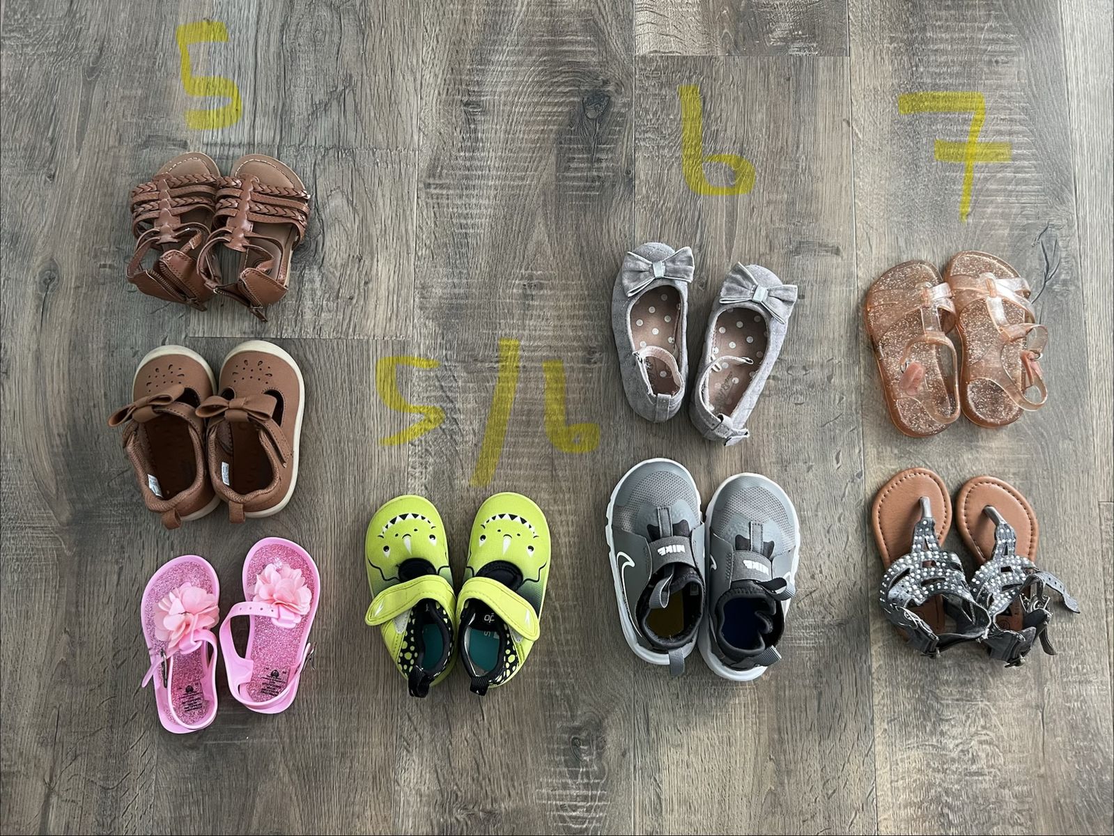 Assorted toddler Girls/Boy Shoes Sizes 5 to 7 Sandals Boots Sneakers