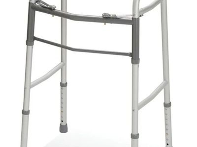 New! Medline Two-Button 300lbs Adult Aluminum Walker Folding Adjustable