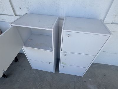 Two white night stands