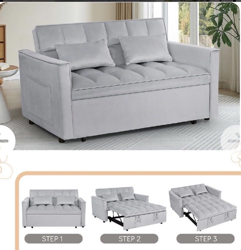 Brand new velvet sofa bed