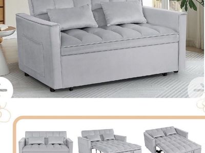 Brand new velvet sofa bed