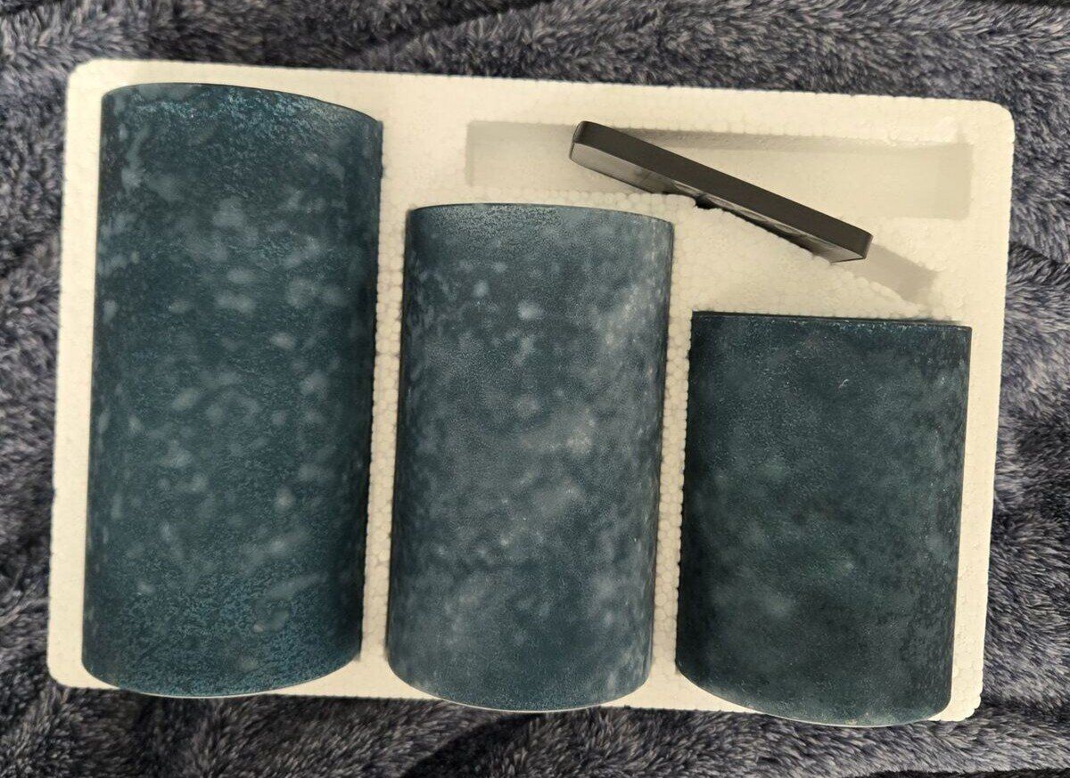 Flameless Glass Candles set of 3