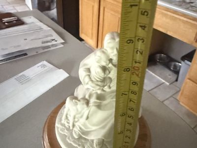 Chist With Children ceramimic on Oak Wood With bo