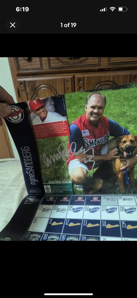 Ryne Sandberg Autograph Chicago Cubs Minor League