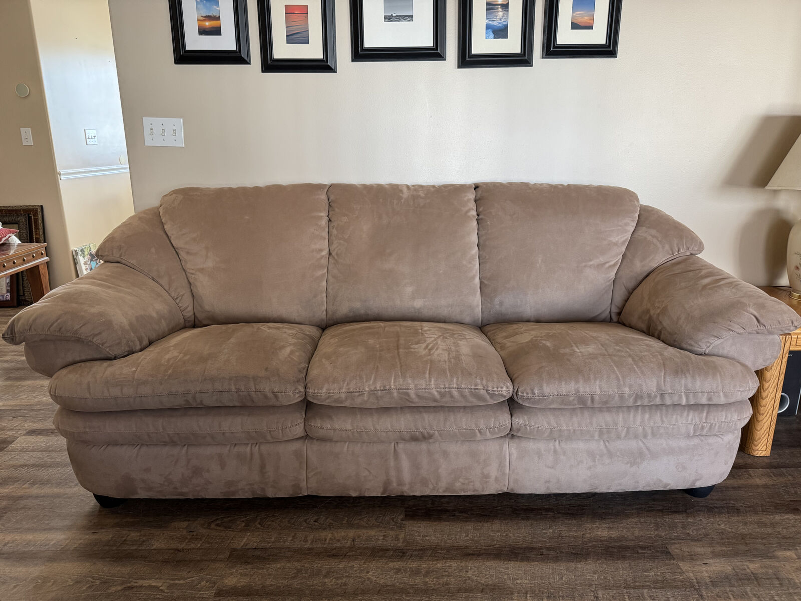 Brown comfy couches