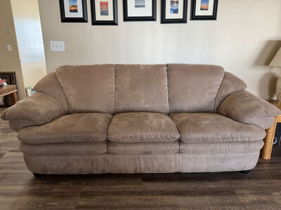 Brown comfy couches