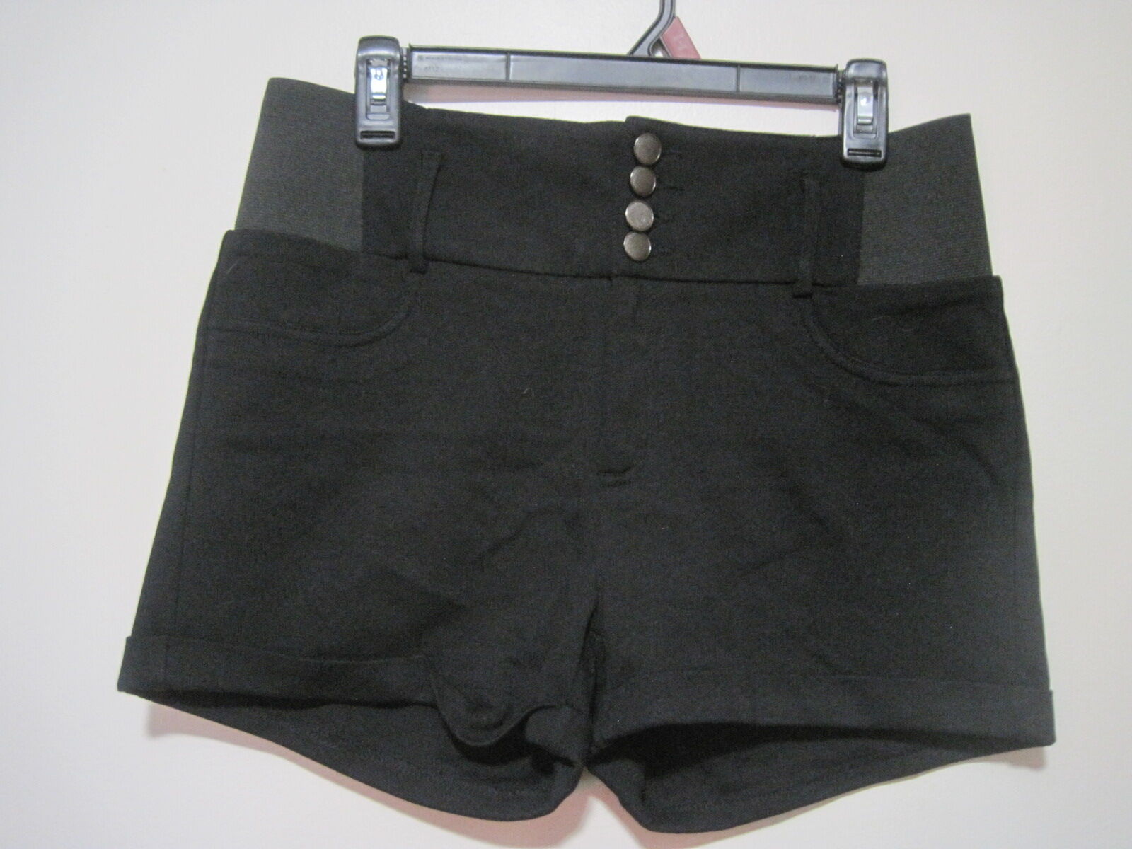 Ci Sono Women's Black Size XL Elastic Stretch Form Fitting Mini Hot Short Shorts