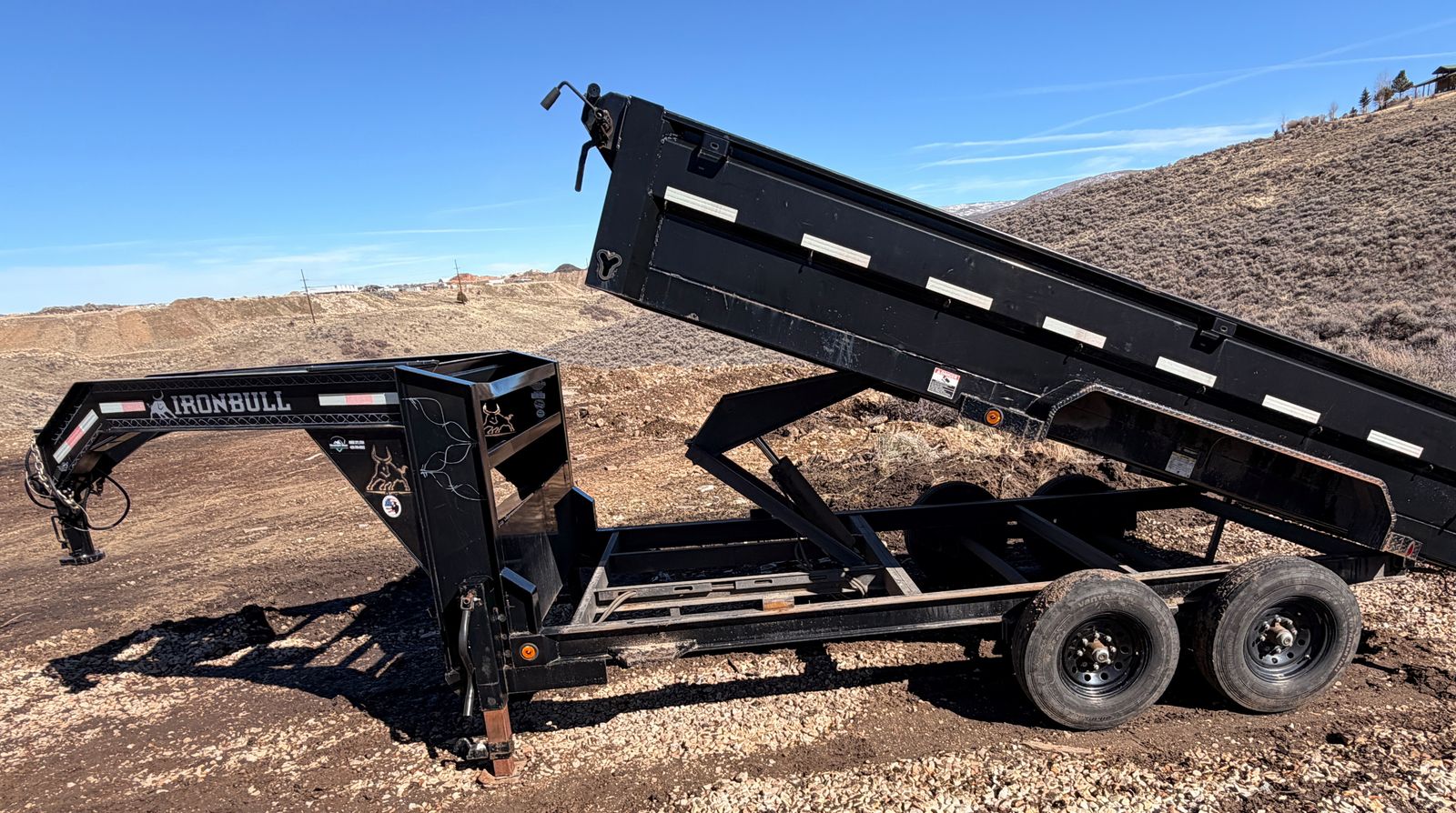 2022 Ironbull Gooseneck Dump Trailer, Tarp, 16x8 bed
