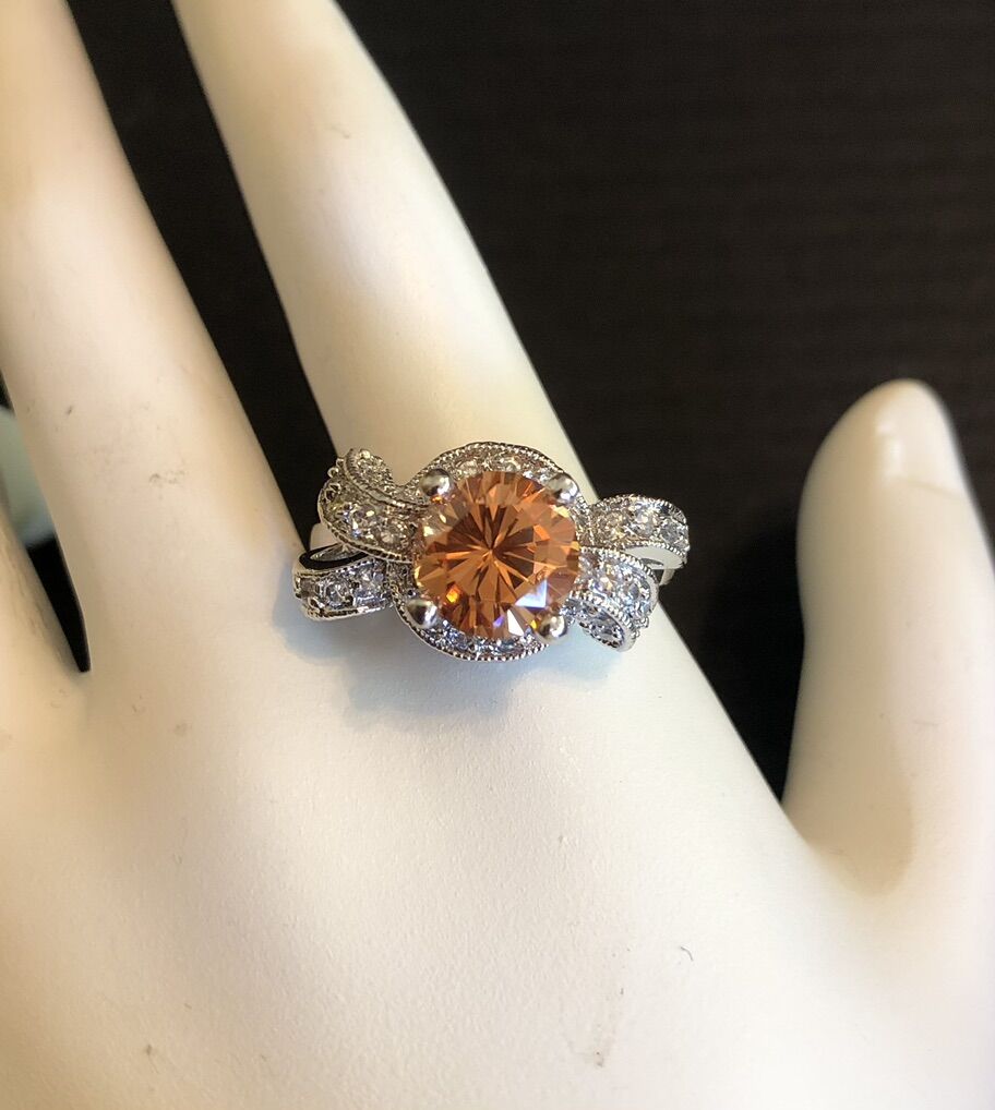 The Gift Champagne And White Diamond Ring