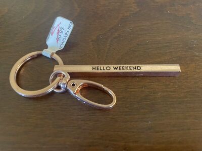 New Rose Gold Hello Weekend Key Chain