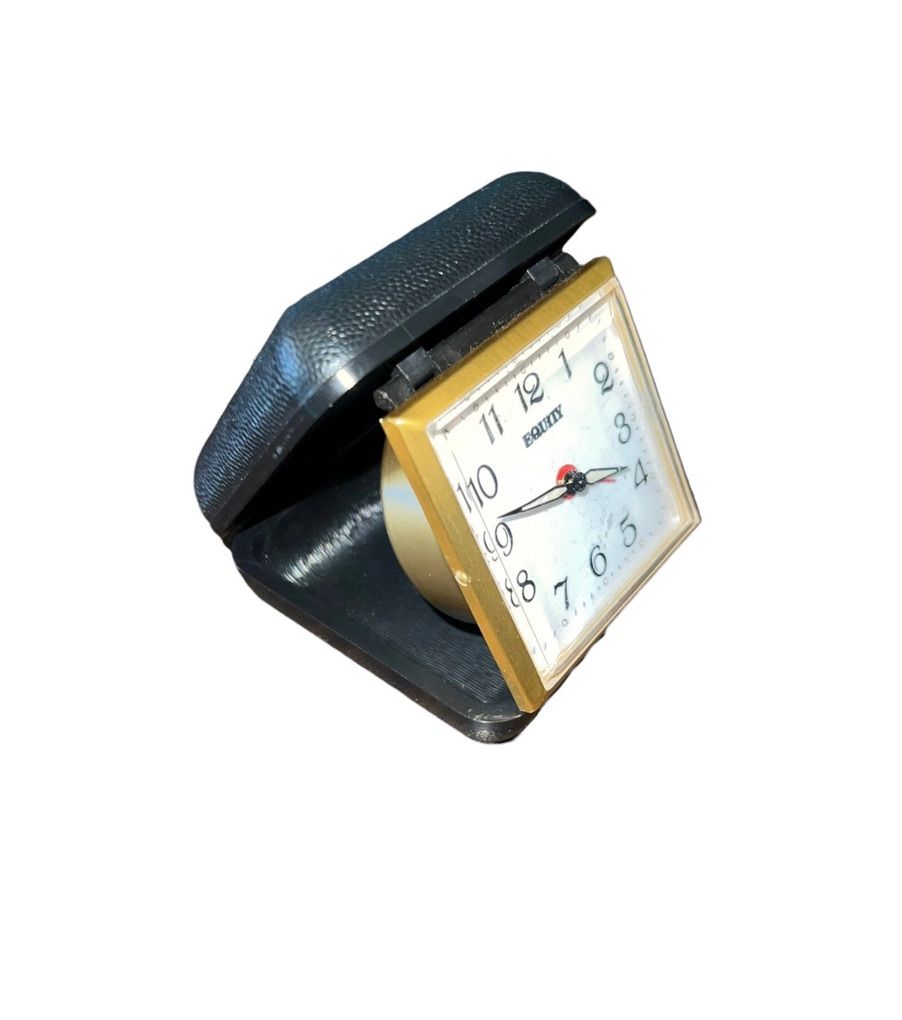 Vintage Equity Folding Travel Alarm Clock