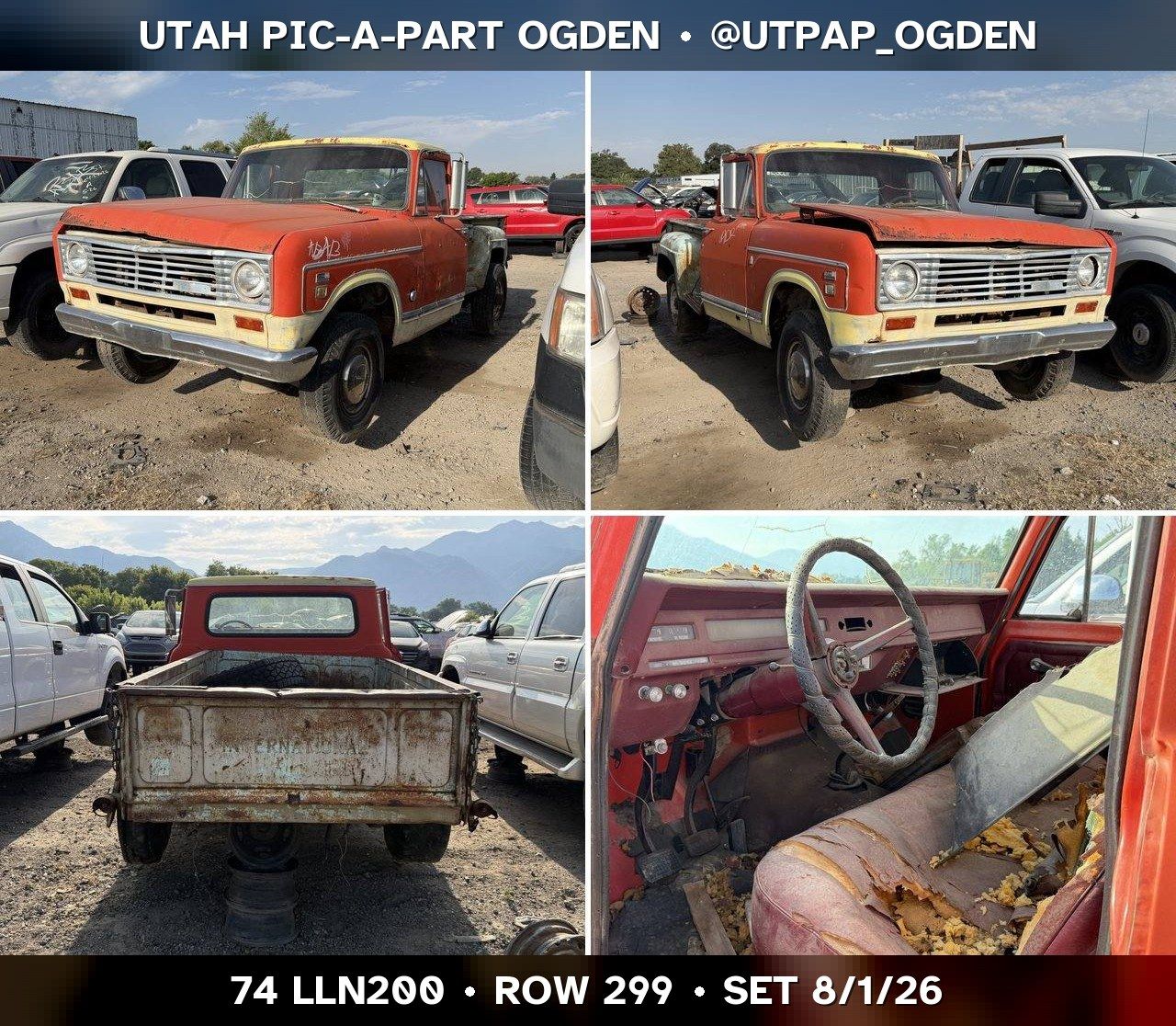 New Arrival - 1974 International LLN200 Parts - UTPAP Ogden