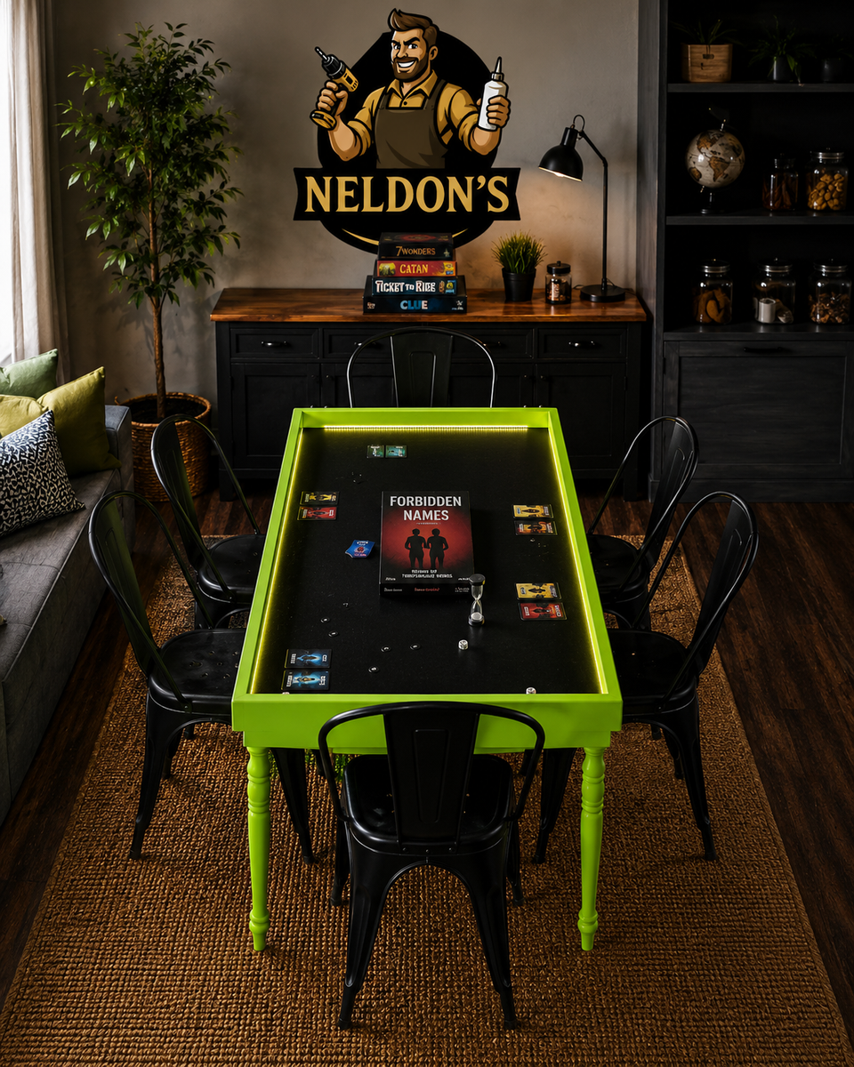 Custom Gaming Table with LED Lighting - Board Game / D&D Table