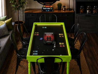 Custom Gaming Table with LED Lighting - Board Game / D&D Table