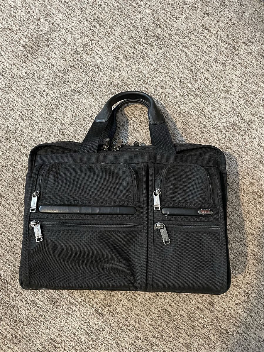TUMI Black T-Pass 2 Business Briefcase, Expandable Laptop Briefcase, Messenger Bag