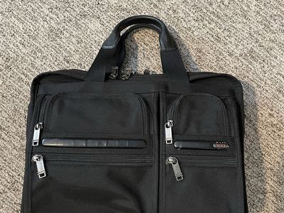 TUMI Black T-Pass 2 Business Briefcase, Expandable Laptop Briefcase, Messenger Bag