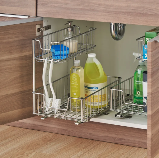 Brand new TRINITY Wire Undersink Organizer with Slide.
