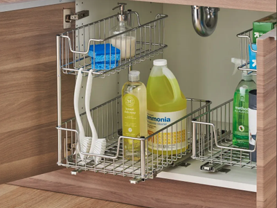 Brand new TRINITY Wire Undersink Organizer with Slide.