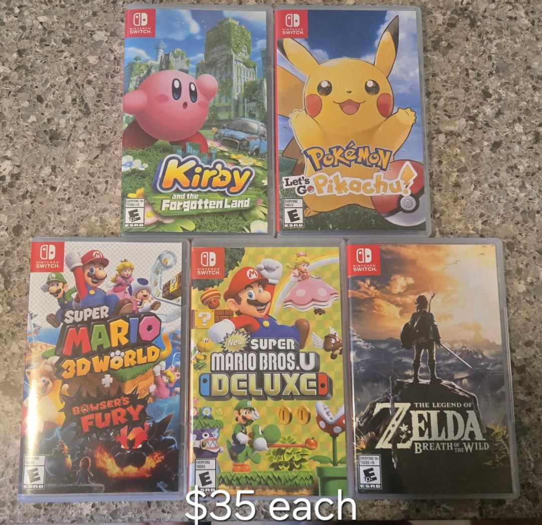 Nintendo Switch games $35 each including Super Mario Bros U Deluxe! trades considered!~