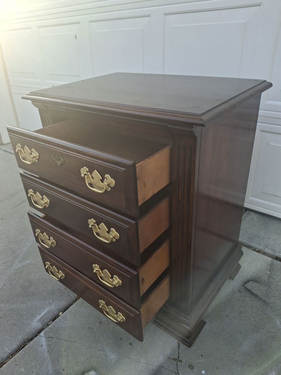 extra extra tall pine wood night stand/4 drawers