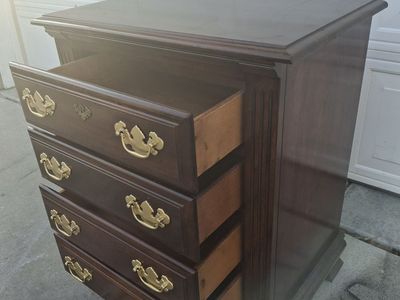 extra extra tall pine wood night stand/4 drawers