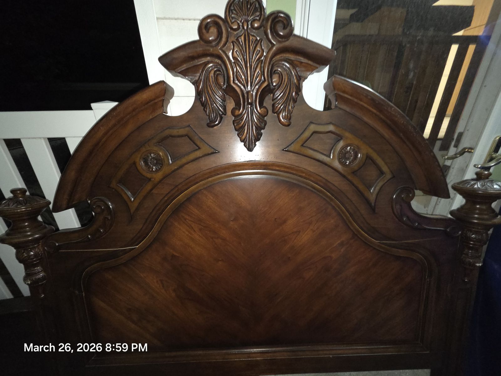 AICO Excelsior Queen Mansion Bed – Solid Wood – Luxury