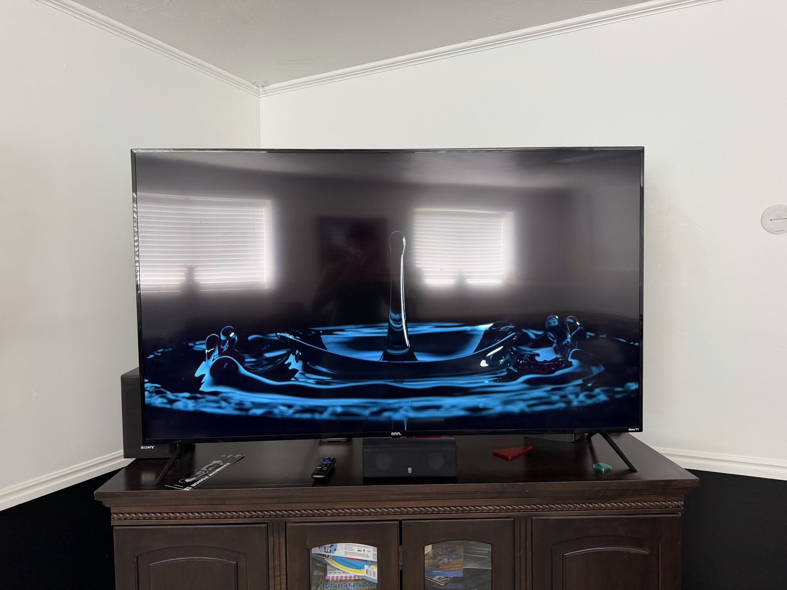 Onn. 4K Roku Smart TV, Large Screen (likely 65"+)
