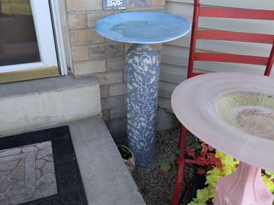 MOTHERS DAY SPECIAL !n Hand made Bird baths $25 ea