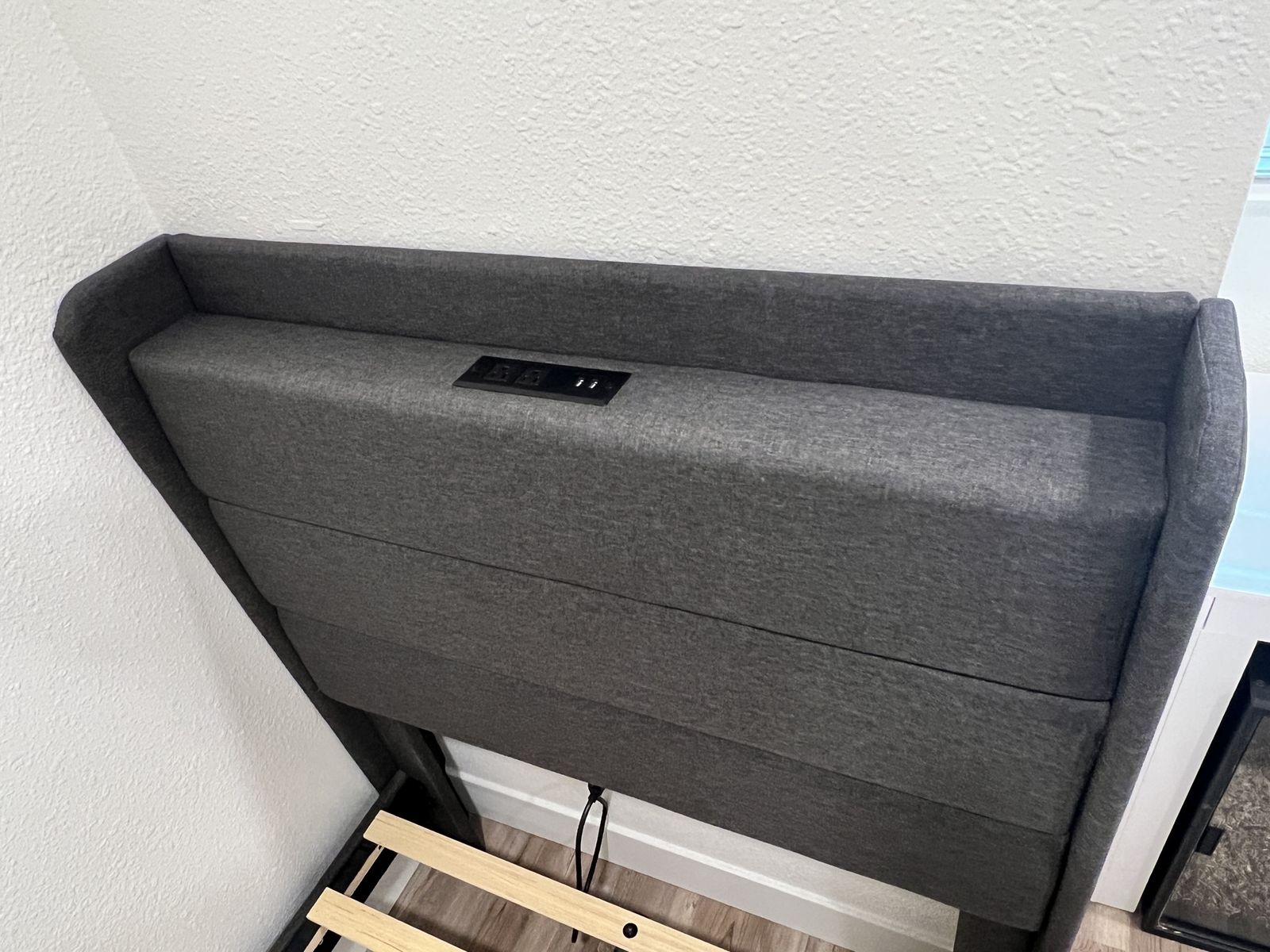 Twin bed frame with charging port