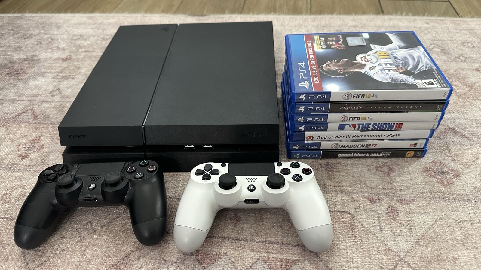 PS4 Bundle w/ 2 Controllers + 7 Games – Ready to P