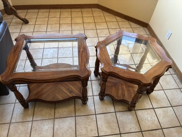 Formal Side Tables - Glass Tops