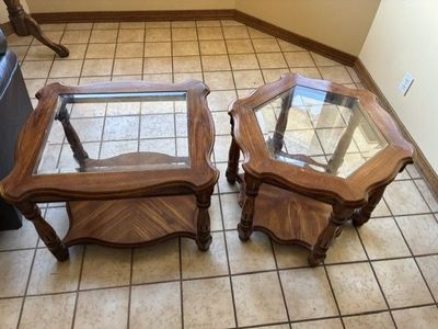 Formal Side Tables - Glass Tops