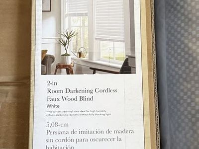 **New** Cordless Faux Wood Blind 2 In.