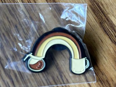 Rainbow Coffee Mug Enamel Pin - Cute Accessory