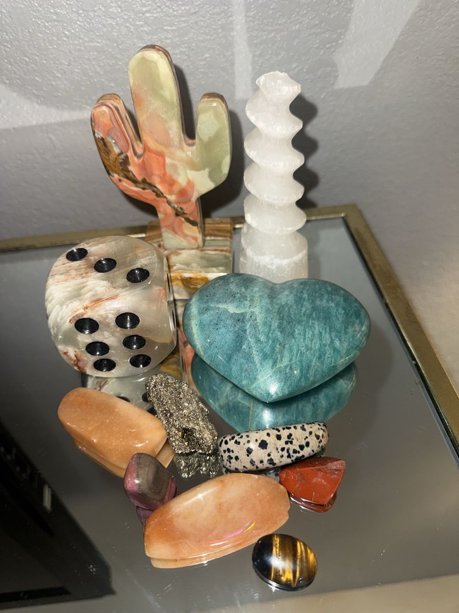 Assorted Crystal Bundle and Mineral Specimen Lot - Carvings, Tumbles, and Raw Stones