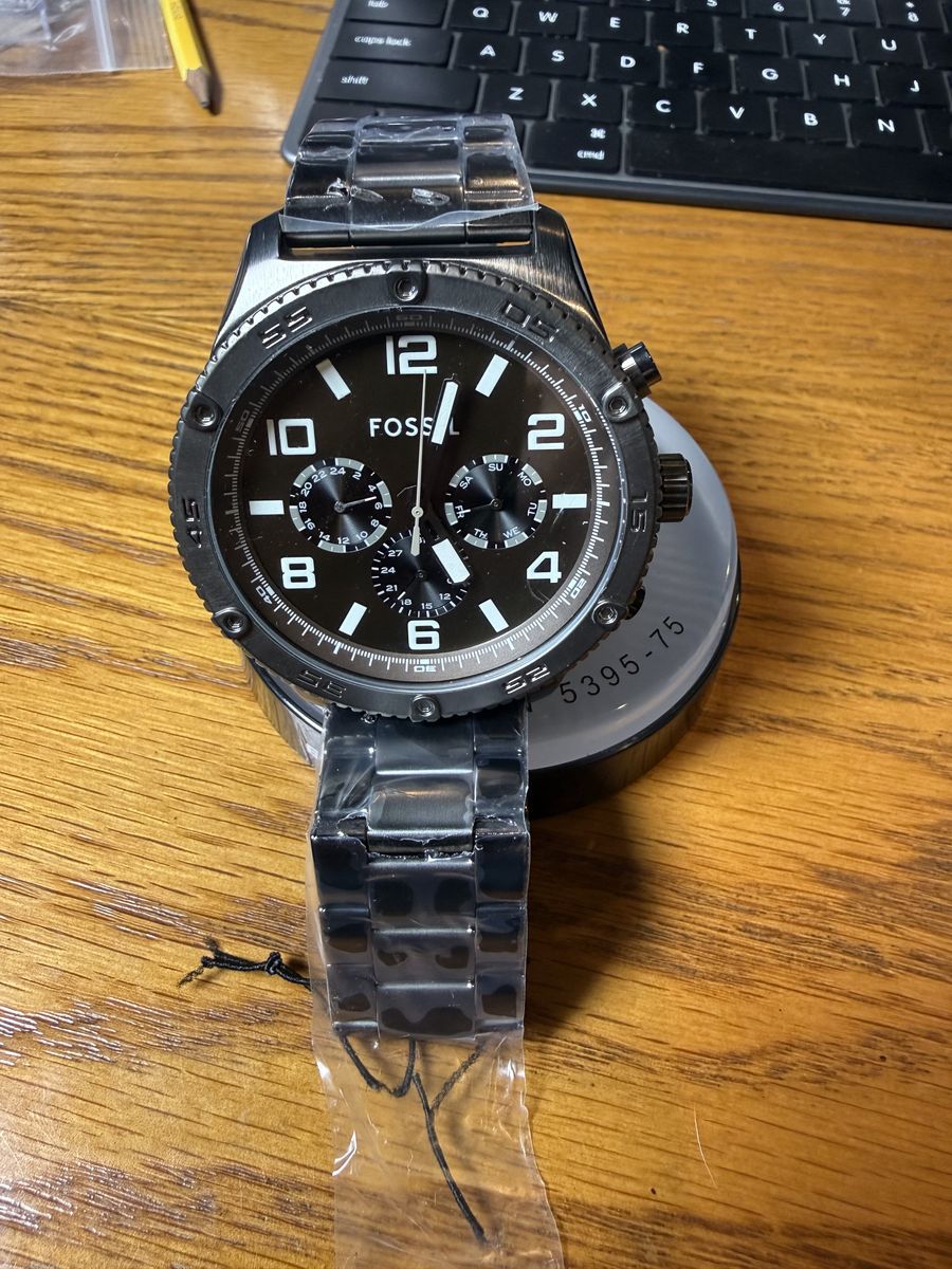 Fossil Brox BQ2533 Smoke Stainless Steel Chronograph 50mm – Men’s Multifunction Watch