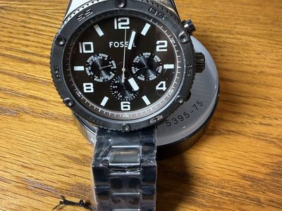 Fossil Brox BQ2533 Smoke Stainless Steel Chronograph 50mm – Men’s Multifunction Watch