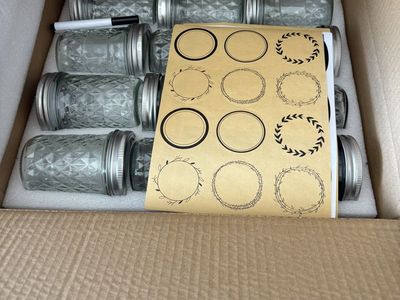 8 oz Mason Jars, 2 dozen, still in box