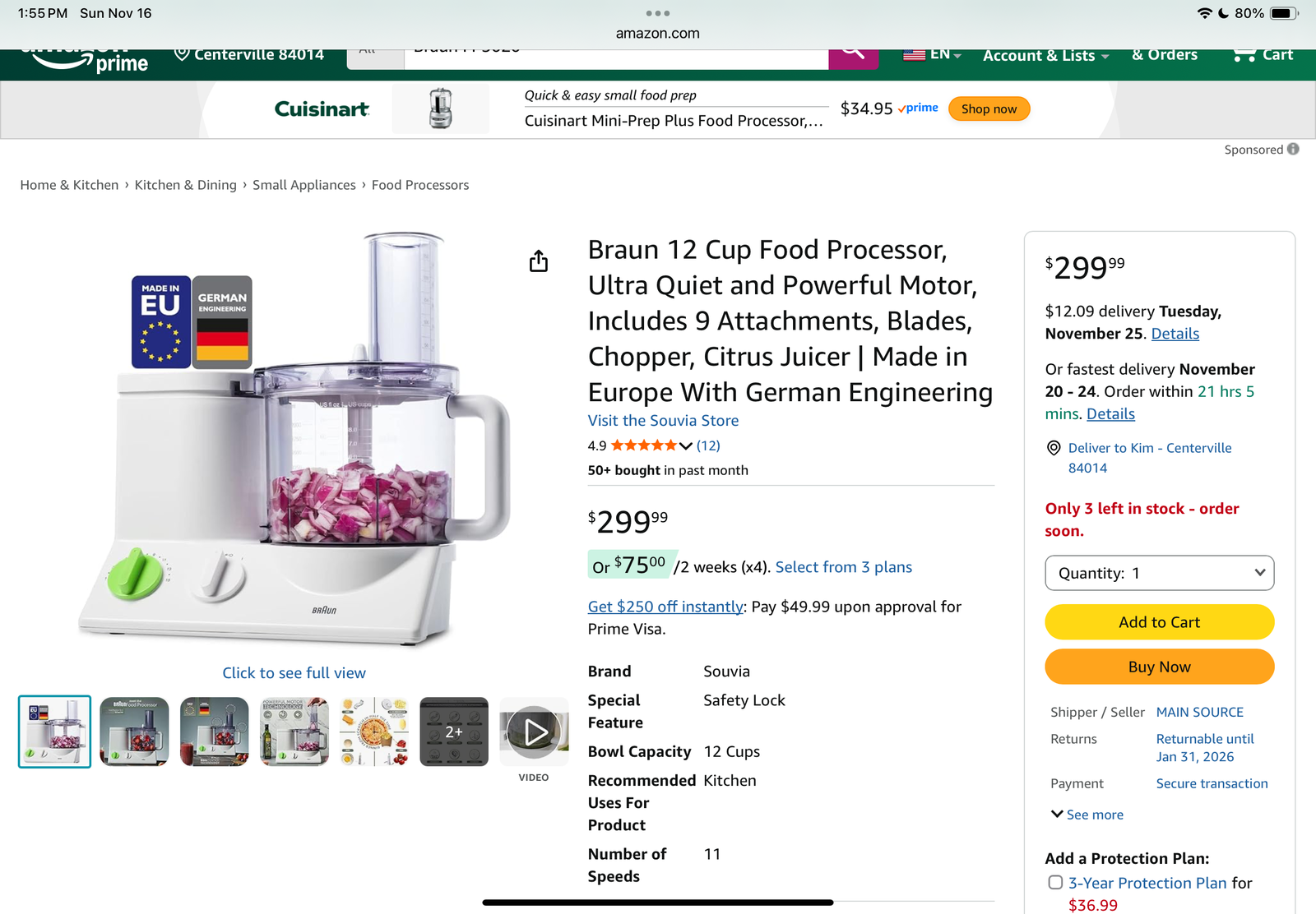 BRAUN Food Processor