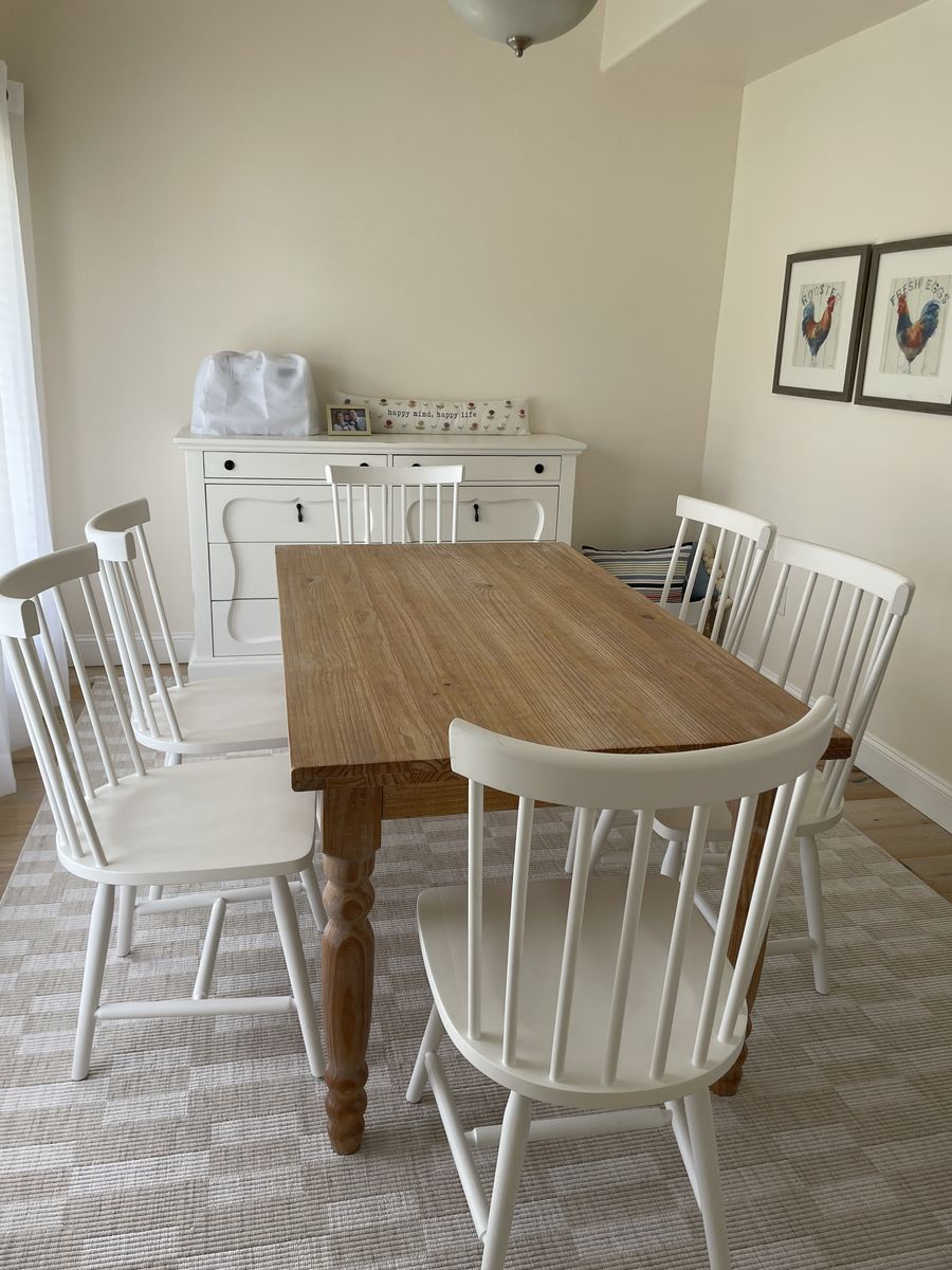 Solid pine dining table