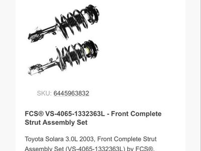 Front Complete Strut Assembly Set for 1997-2003 Lexus and Toyota