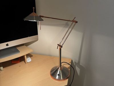 Adjustable Rose Gold & Silver Desk Lamp